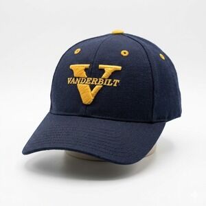 Vintage Vanderbilt Commodores Puma Snapback Hat Cap Navy Blue Gold NCAA Vandy